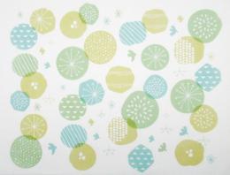 耐油紙デザインシート フルーツ柄 100枚入